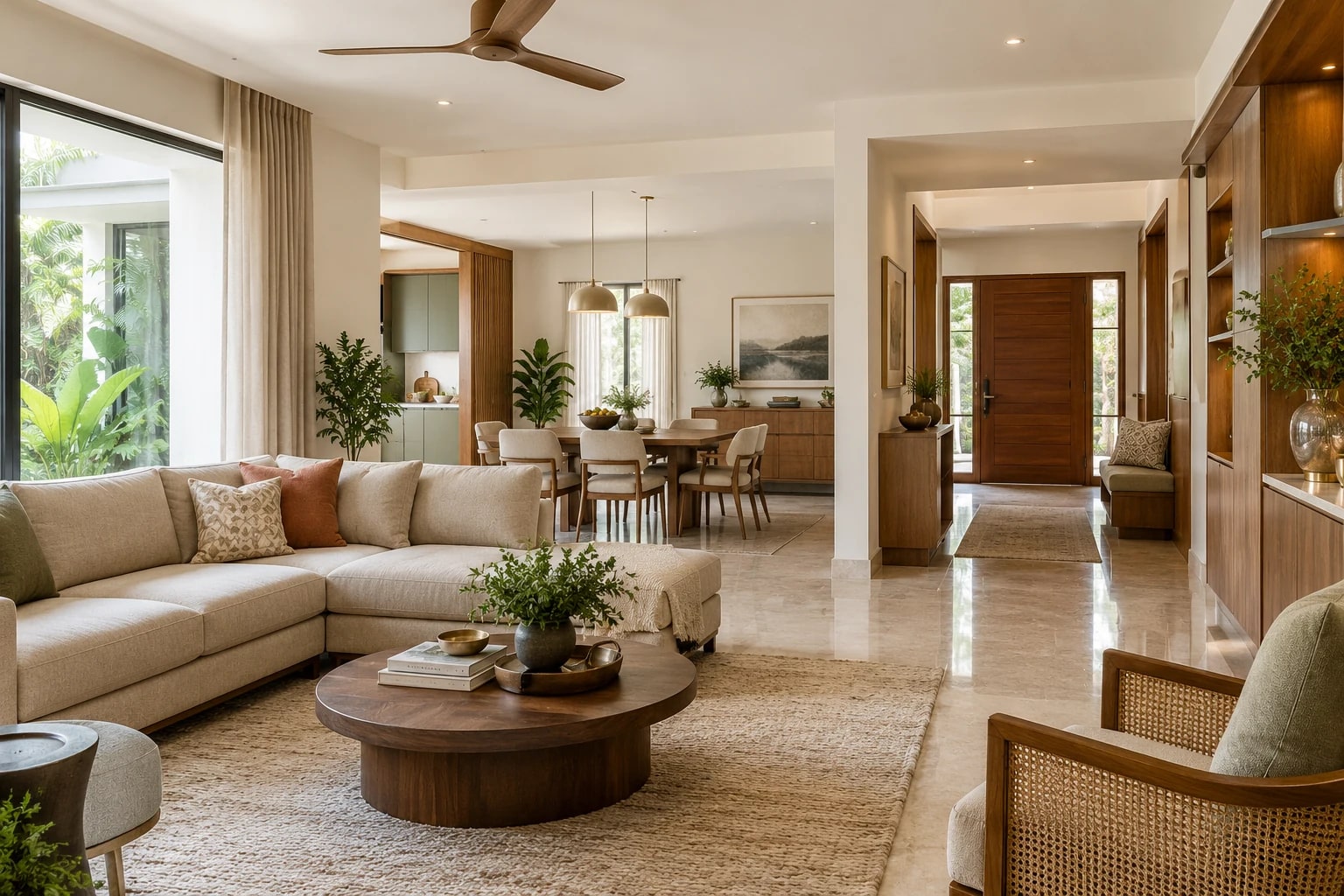 Living, Dining & Foyer – sample construction concept